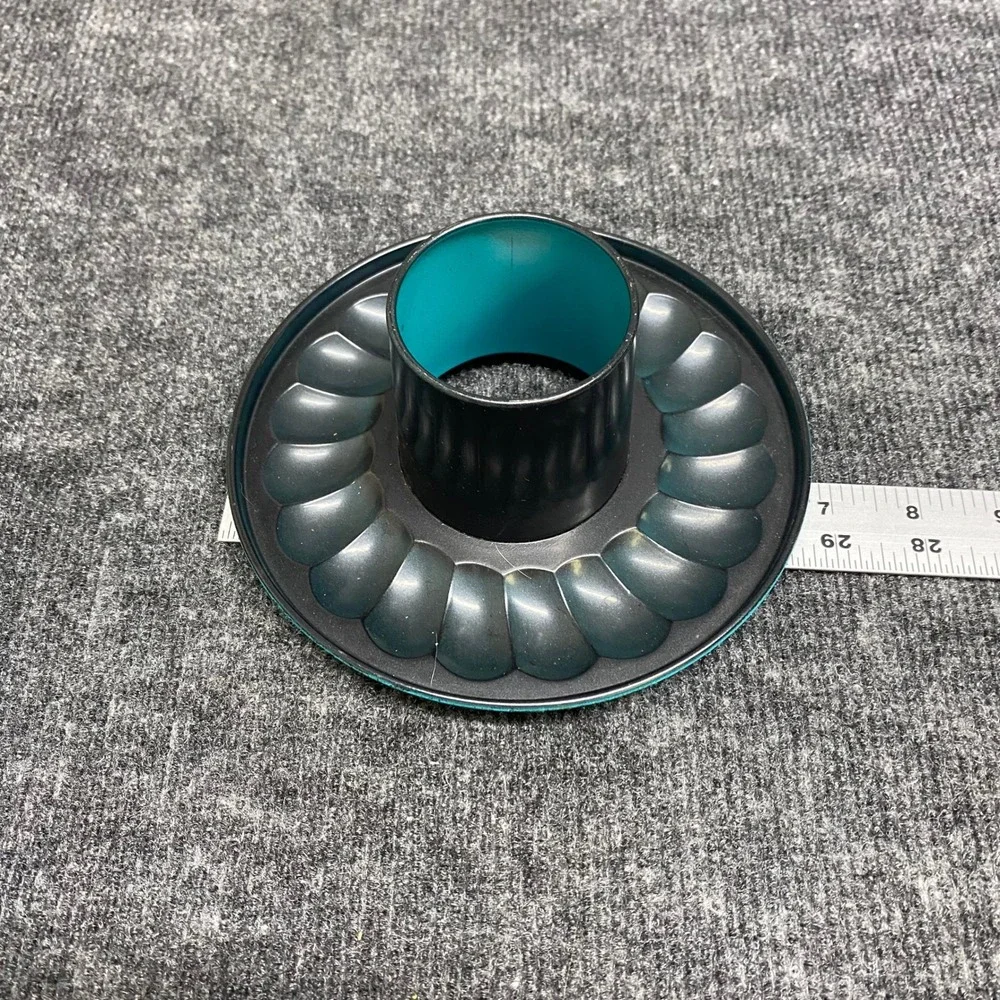 Teal 7 Inch Nonstick Springform Pan Set with Interchangeable Bundt Tube Base